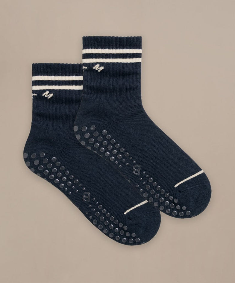 Bam2880 Pilates Grip Crew Socks Oat Milk Bam Clothing 2