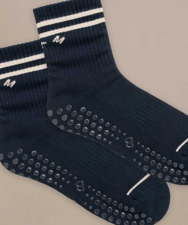 Bam2880 Pilates Grip Crew Socks Oat Milk Bam Clothing 4