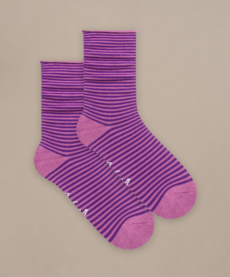 Bam2882 Everyday Roll Top Socks Purple Mix Clothing 2