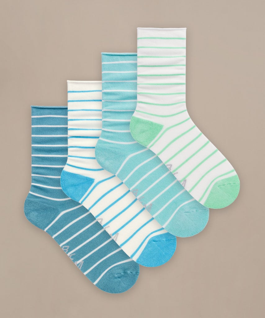 Everyday Roll Top Socks – 4 Pack -Size 4-7