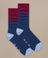 Bam2888 Super Luxe Socks Navy Red Mix Bam Clothing 1
