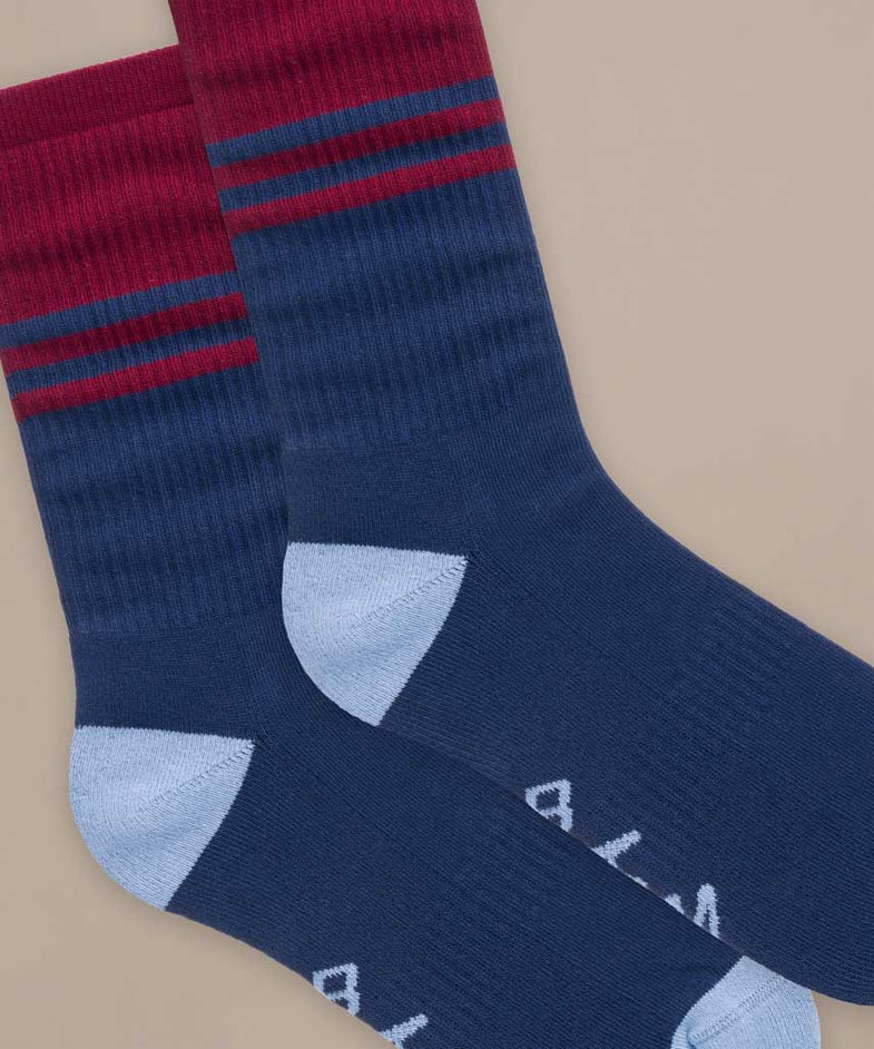 Bam2888 Super Luxe Socks Navy Red Mix Bam Clothing 2