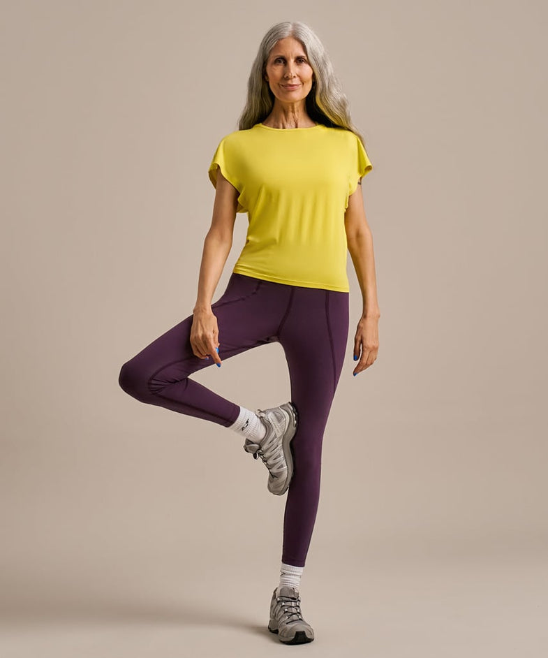 Bam2889 Tie Back Short Sleeve Top Chartreuse Bam Clothing 1