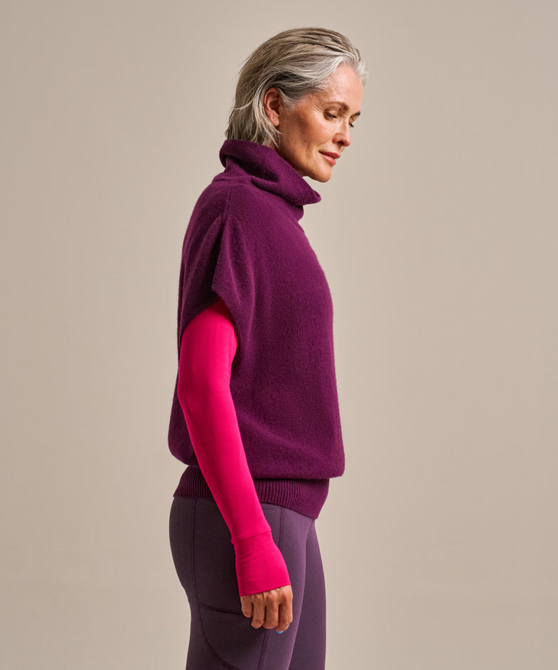 Bam2913 Cashmere Cocoon Top Damson Clothing 3