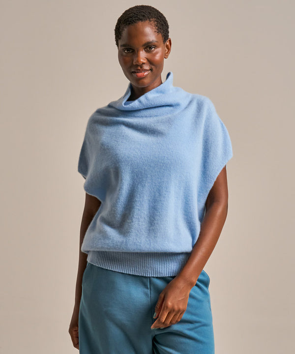 Bam2913 Cashmere Cocoon Top Glacial Blue Clothing 2