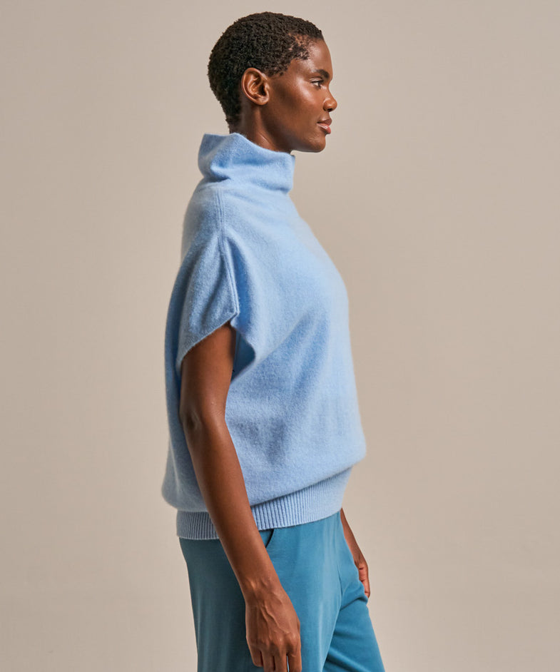 Bam2913 Cashmere Cocoon Top Glacial Blue Clothing 3