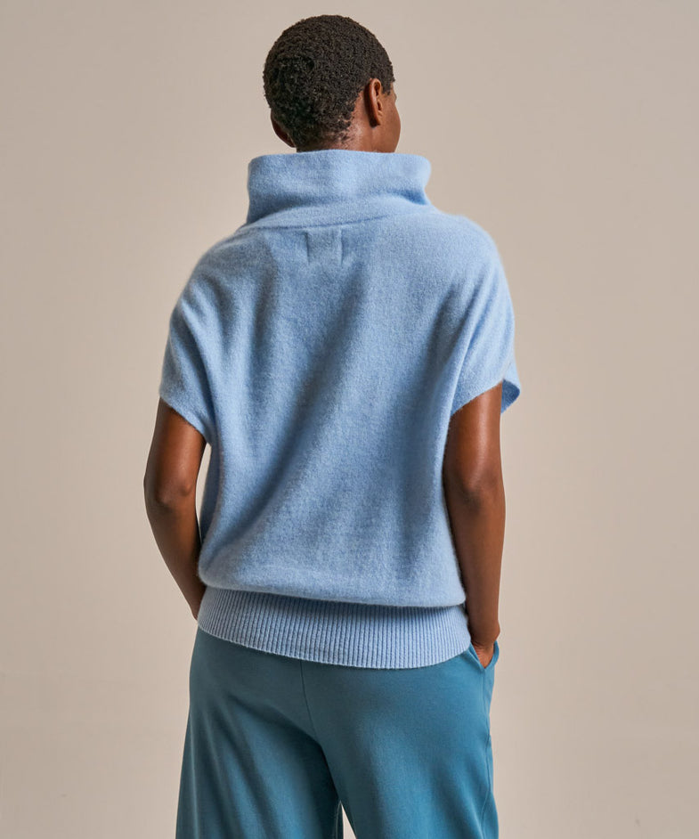 Bam2913 Cashmere Cocoon Top Glacial Blue Clothing 4