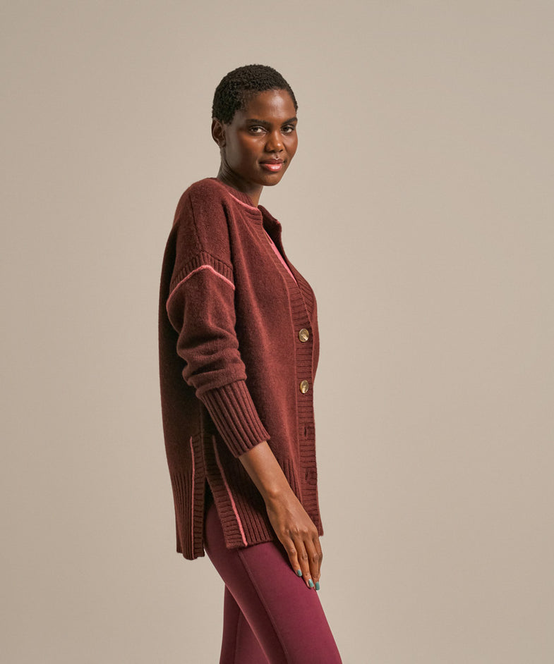 Bam2915 Knitted Cardigan Bitter Chocolate Clothing 2