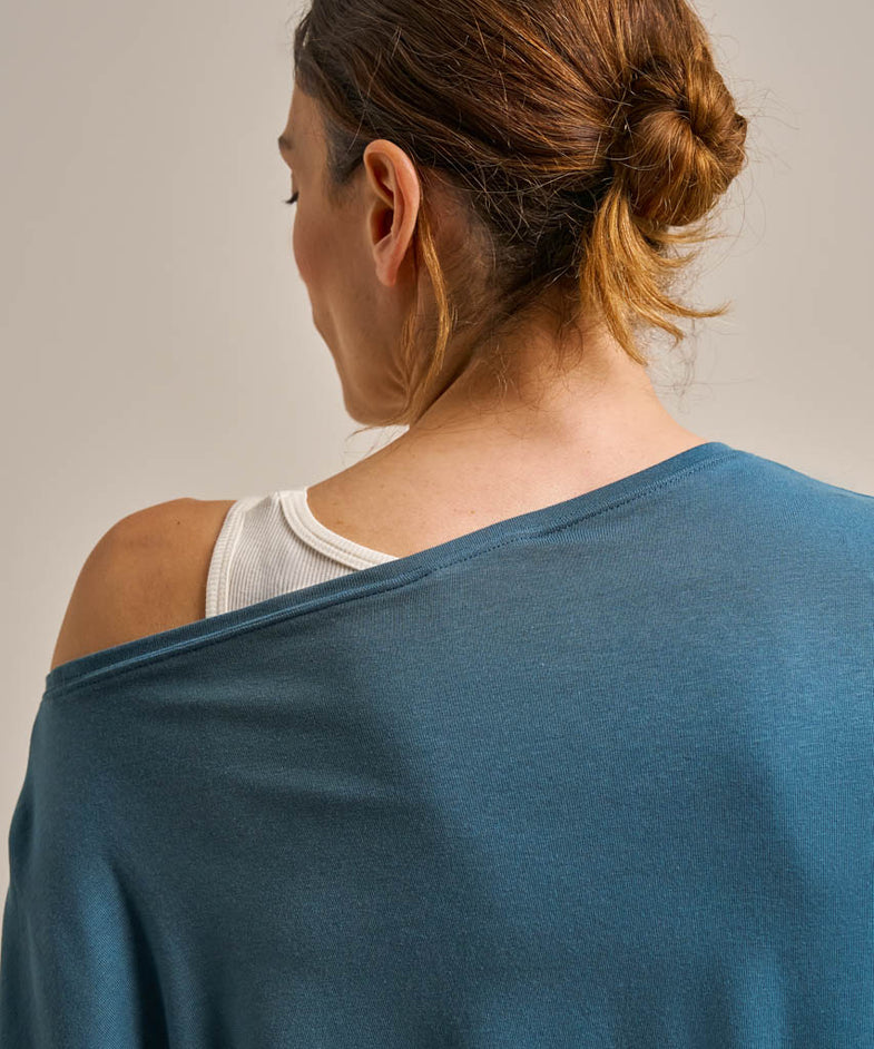 Bam2934 Drape Top Agate Blue Clothing 4