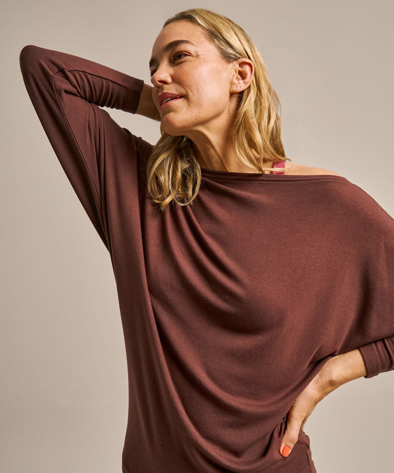 Bam2934 Drape Top Conker Clothing 6