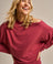 Bam2934 Drape Top Rose Garnet Clothing 1