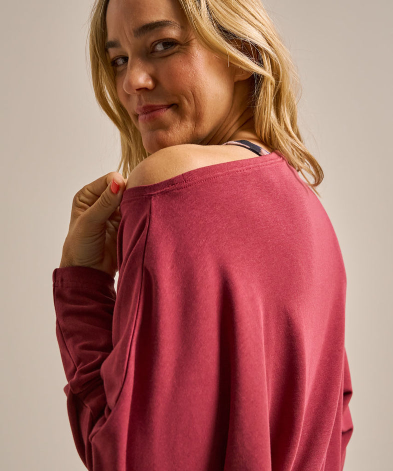 Bam2934 Drape Top Rose Garnet Clothing 5