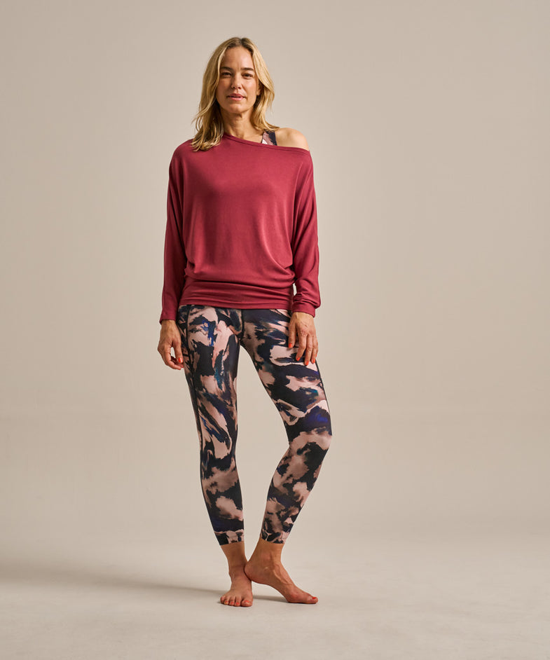 Bam2934 Drape Top Rose Garnet Clothing 6