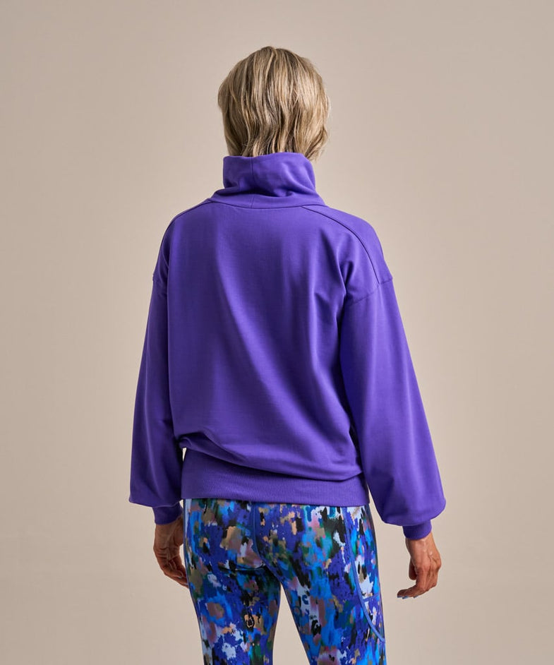 Bam2956 High Neck Sweatshirt Electric Violet Clothing 4