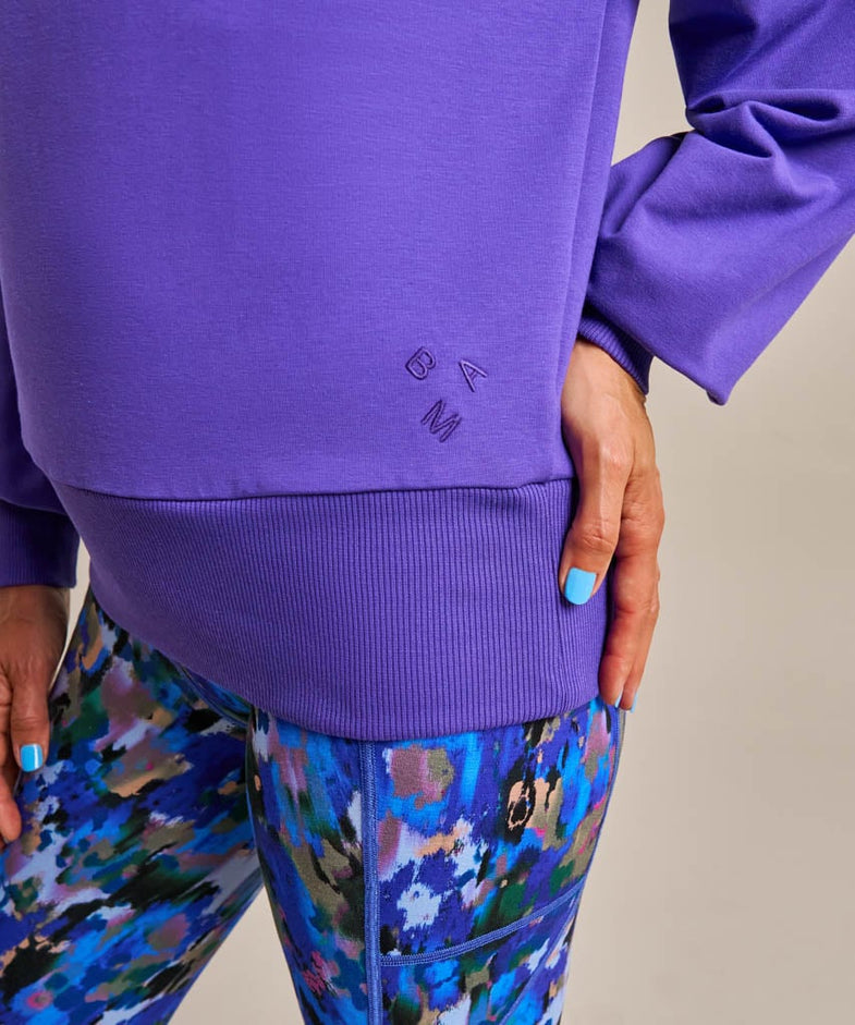 Bam2956 High Neck Sweatshirt Electric Violet Clothing 5