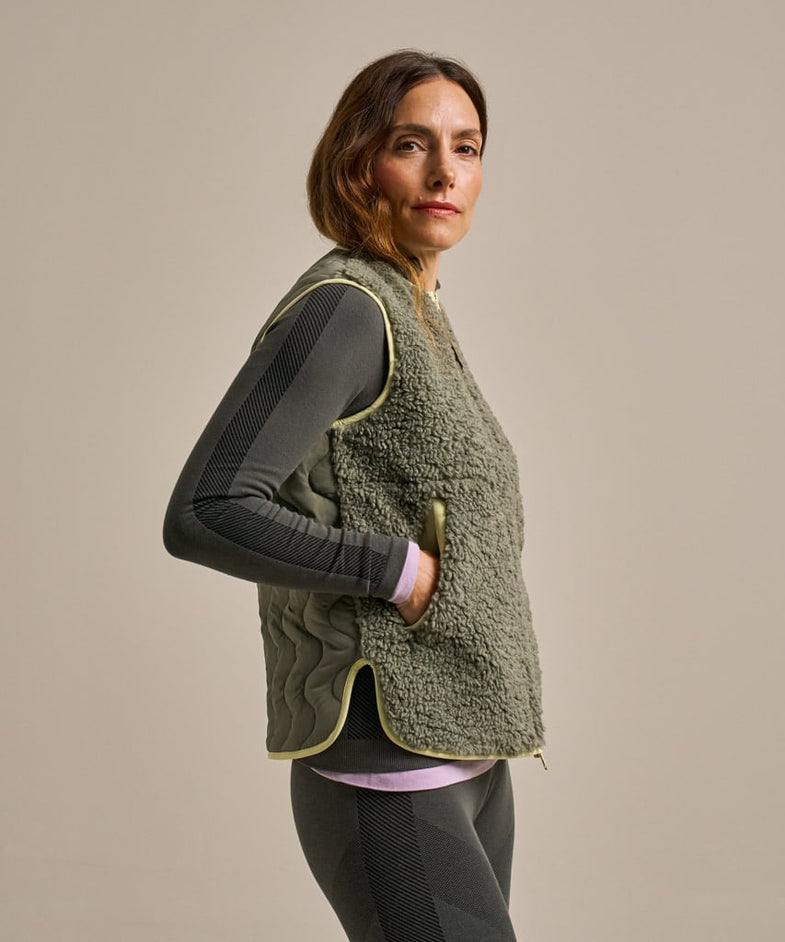 Bam2958 Fleece Gilet New Khaki Clothing 3