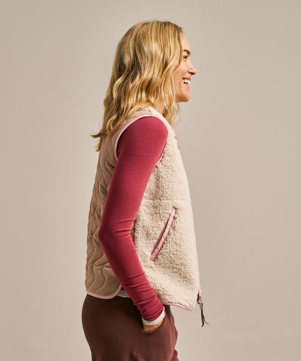 Bam2958 Fleece Gilet Oat Clothing 3