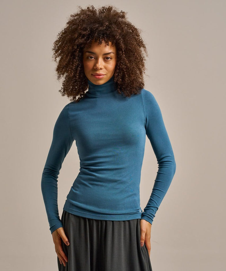 Bam2968 High Neck Top Agate Blue Clothing 2