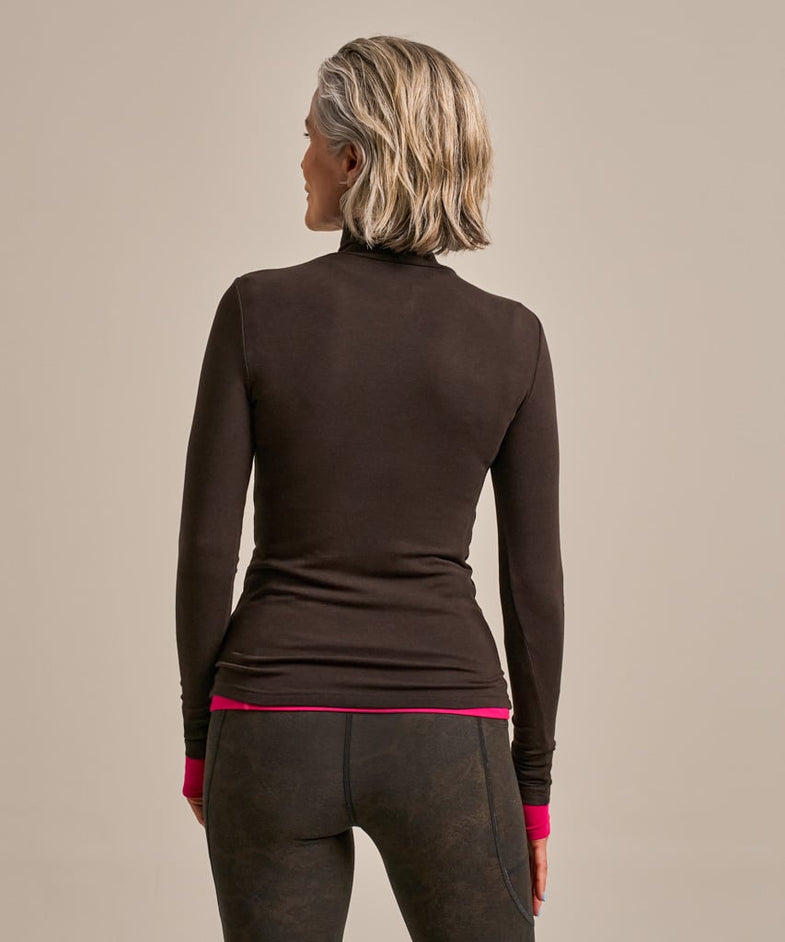 Bam2968 High Neck Top Bitter Chocolate Clothing 4