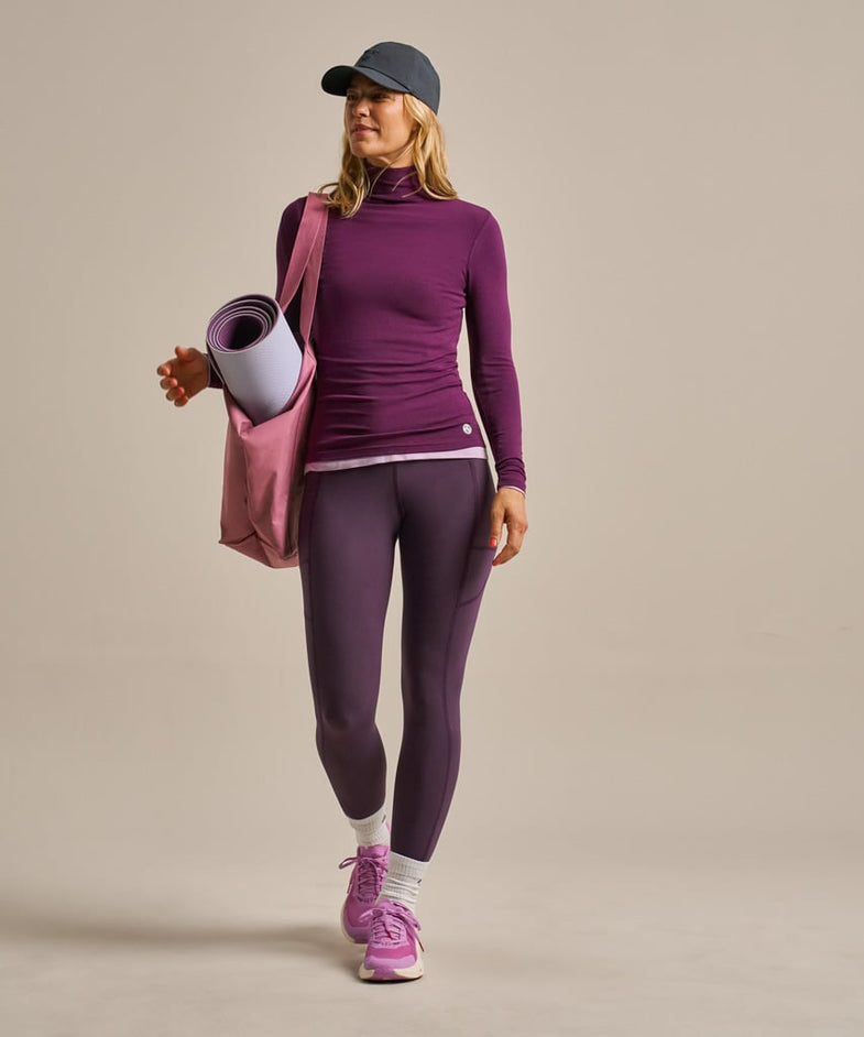 Bam2968 High Neck Top Damson Clothing 1
