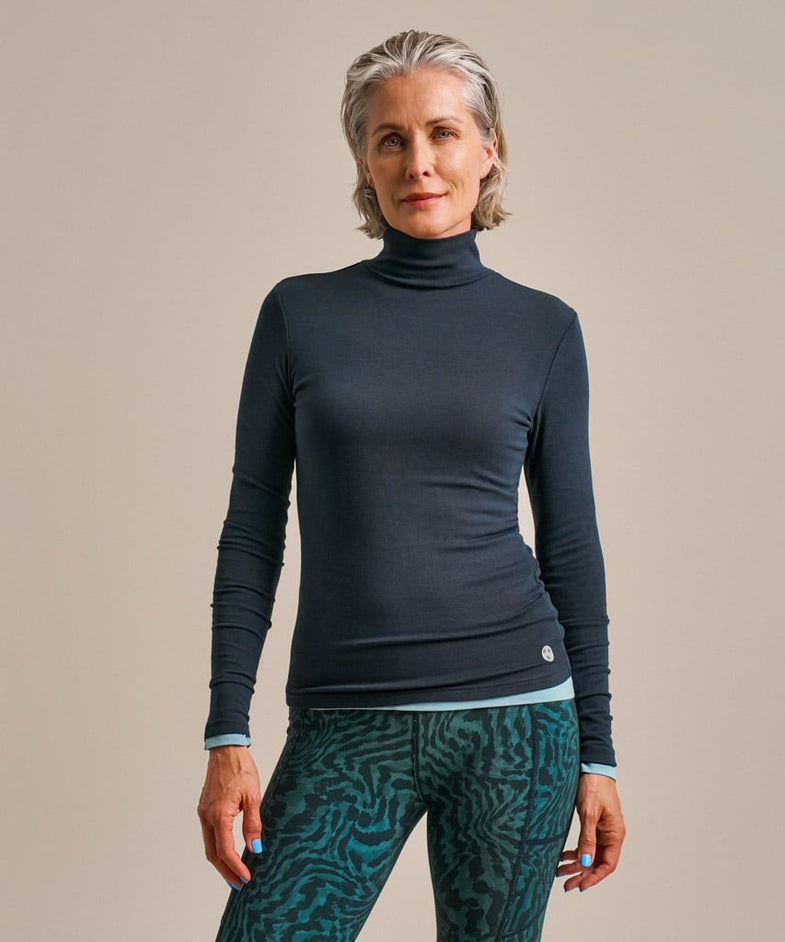 Bam2968 High Neck Top Mariner Navy Clothing 2