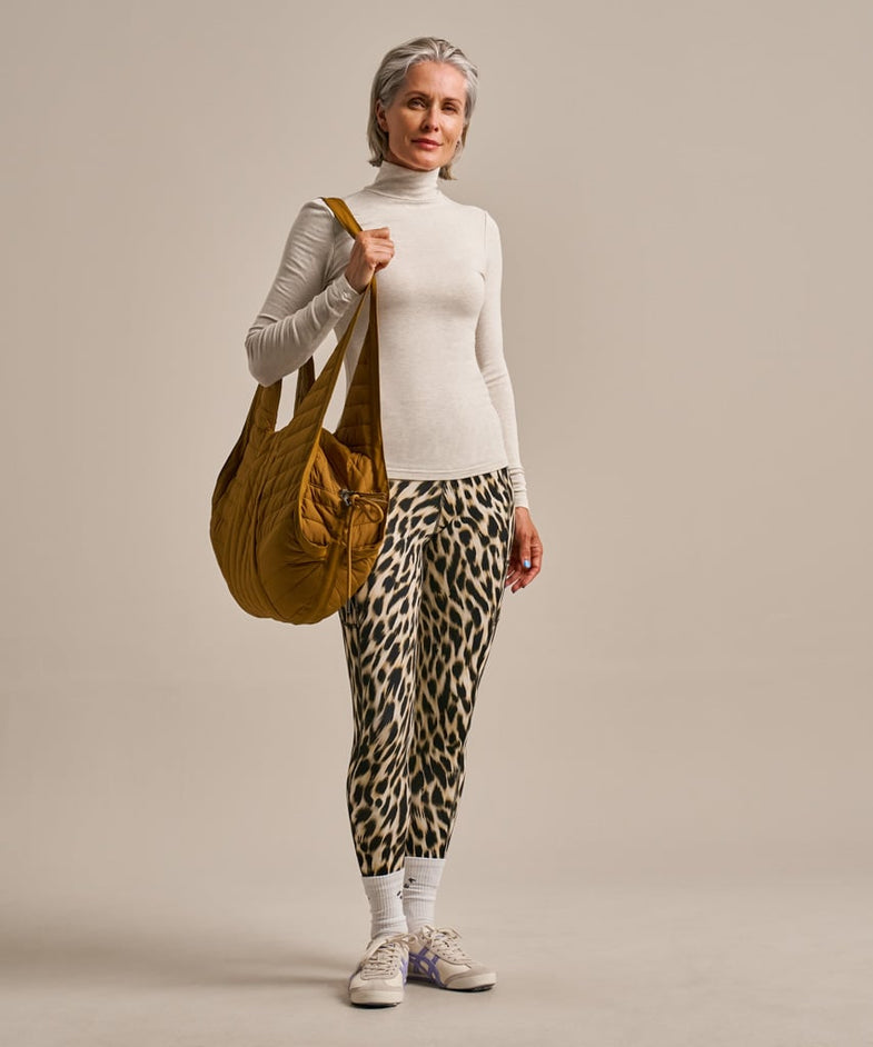 Bam2968 High Neck Top Oatmeal Clothing 7