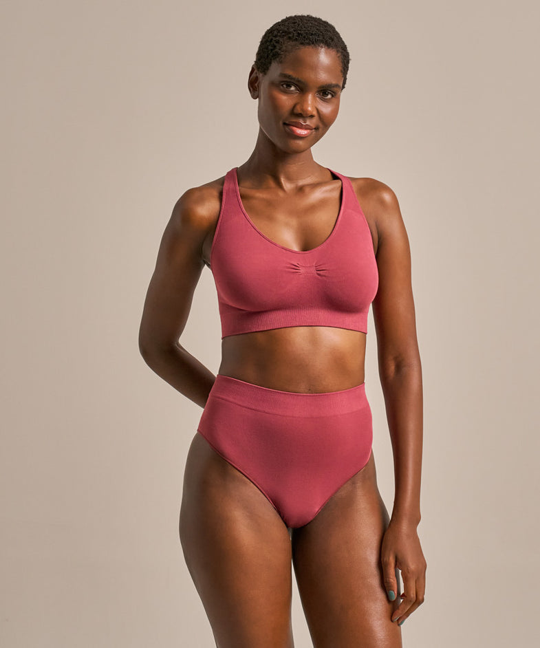 Bam2980 High Leg Brief Rose Garnet Clothing 3
