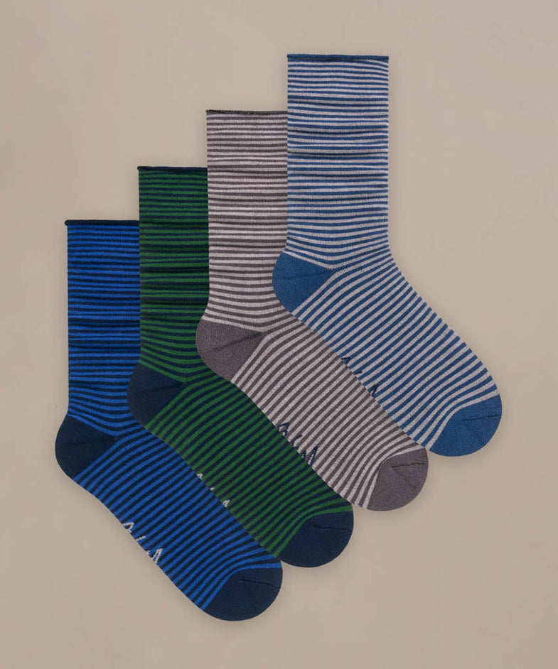Bam638 Everyday Roll Top Socks Green Blue Clothing 1
