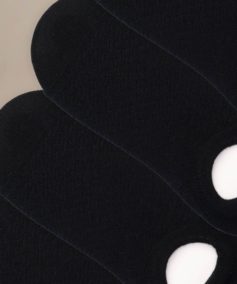 Bam710 No Show Socks 4 Pack Black Bamboo Clothing 2