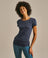 Bam846 Gathered Hem T Shirt Storm Navy Bam Clothing 1