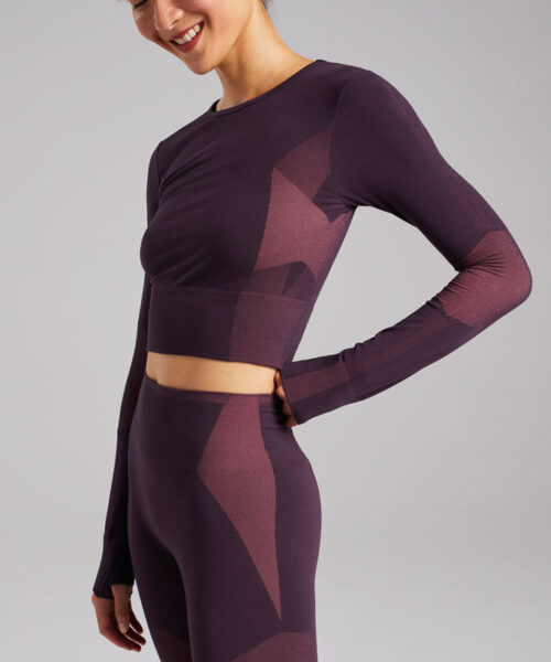 Bam1444 Womens Balance Long Sleeve Top Fig Bamboo Clothing 4