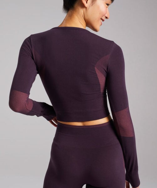 Bam1444 Womens Balance Long Sleeve Top Fig Bamboo Clothing 6