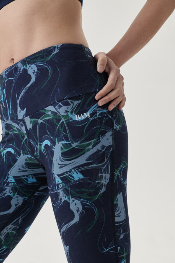 Enduro Bamboo Capri Leggings (Navy 
