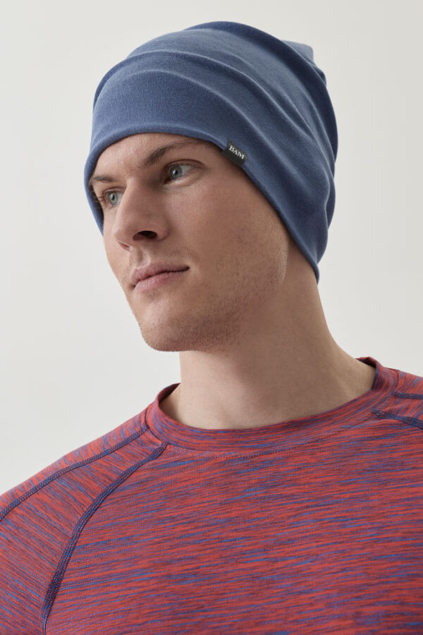 Bamboo Jersey Beanie (Motion Blue 