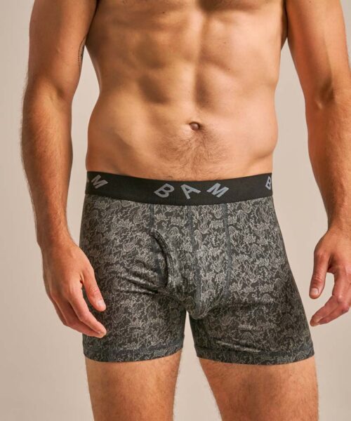 Bam1022 Air Boxers Seaweed Print Washed Grey Clothing 2