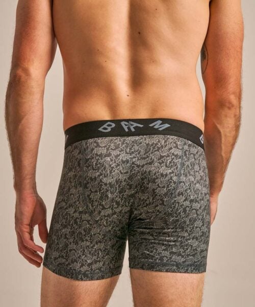 Bam1022 Air Boxers Seaweed Print Washed Grey Clothing 3