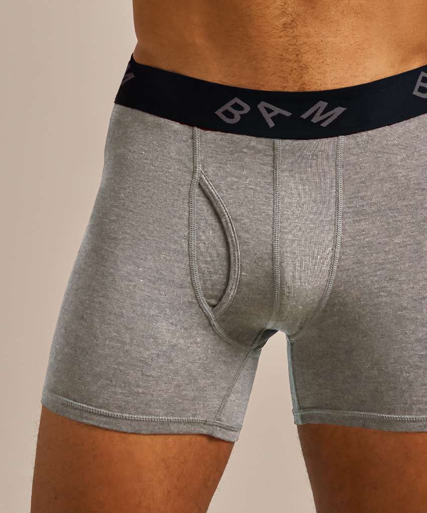 Bam1022 Regular Air Boxer Mid Grey Marl Bam Clothing 2