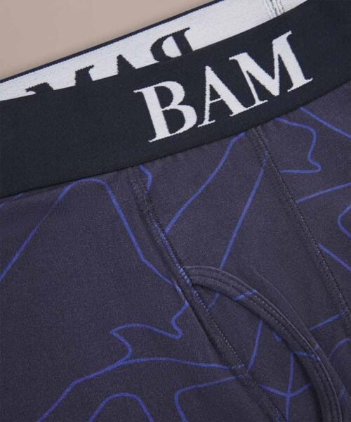 Bam1024 Mens Hipster Fitted Boxer Flint Trace Print 3