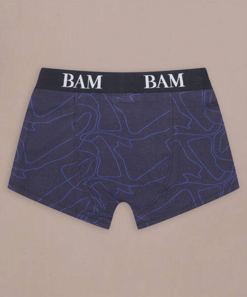 Bam1024 Mens Hipster Fitted Boxer Flint Trace Print 5