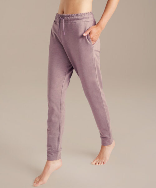 Bam1498 Womens Lydford Joggers Pink Mink Marl Bamboo Clothing 3