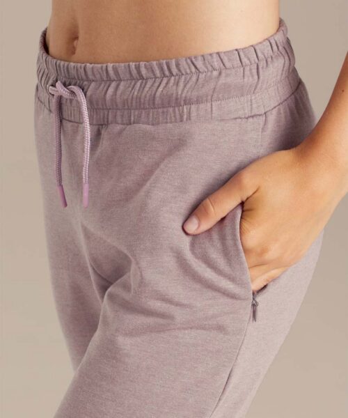 Bam1498 Womens Lydford Joggers Pink Mink Marl Bamboo Clothing 5
