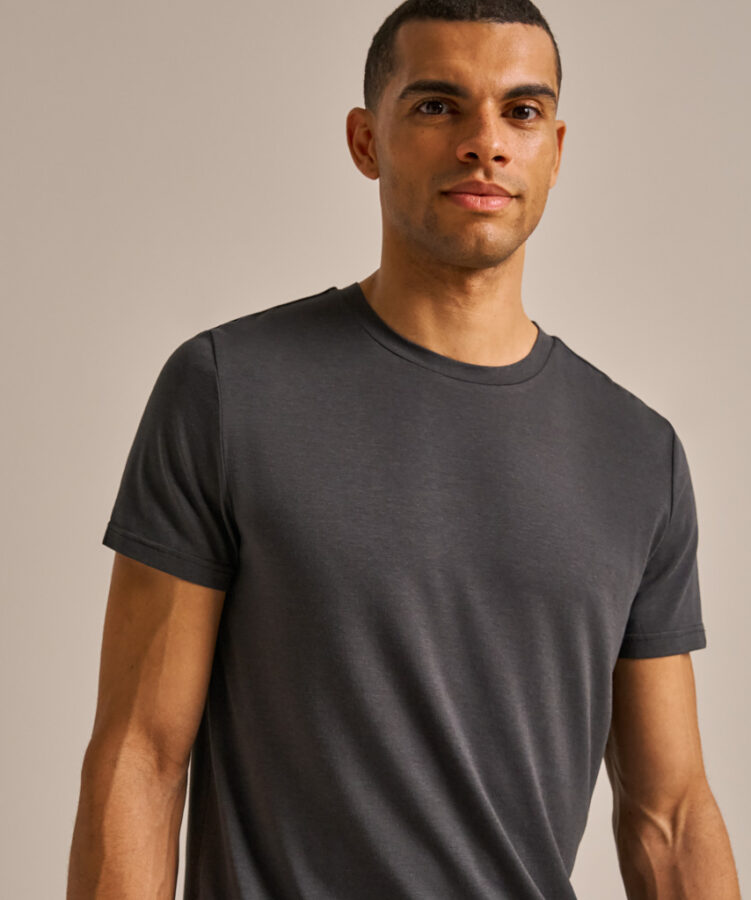 ZIZ Geomorph Organic Bamboo Baseball Shirt / Charcoal Ash