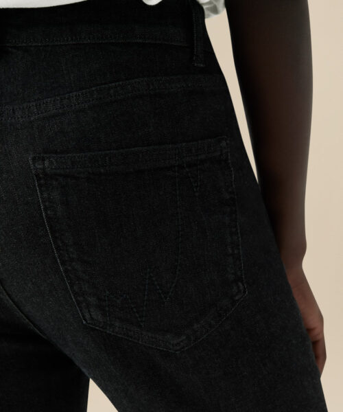 Bam1547 Womens Straight Leg Black Denim Bamboo Clothing 3