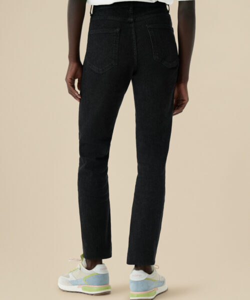 Bam1547 Womens Straight Leg Black Denim Bamboo Clothing 4