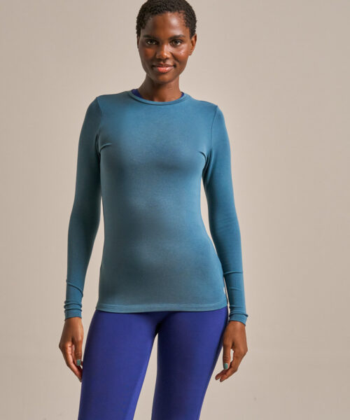 Bam1568 Horizon Long Sleeve Top Agate Blue Clothing 2