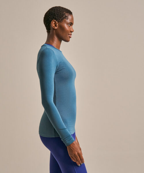 Bam1568 Horizon Long Sleeve Top Agate Blue Clothing 3