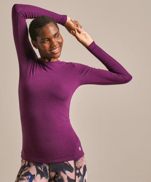 Bam1568 Horizon Long Sleeve Top Damson Clothing 1