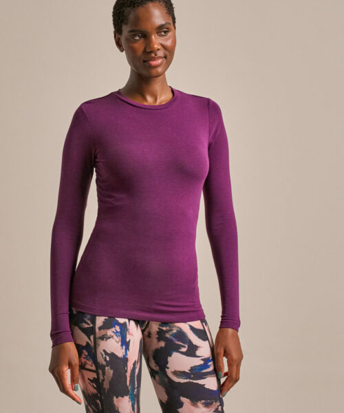 Bam1568 Horizon Long Sleeve Top Damson Clothing 2