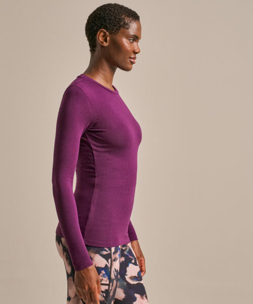 Bam1568 Horizon Long Sleeve Top Damson Clothing 3