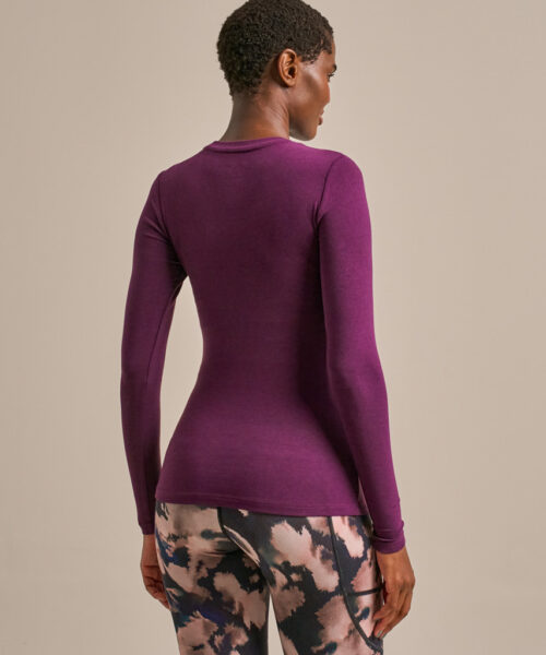 Bam1568 Horizon Long Sleeve Top Damson Clothing 4